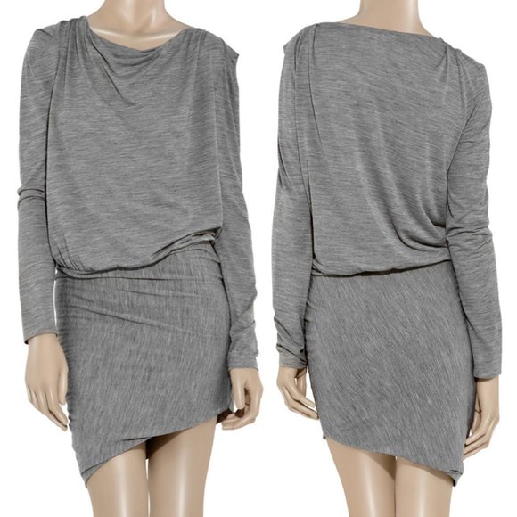 VANESSA BRUNO Gray Wool Blend Asymmetrical Skirt - Picture 4 of 4